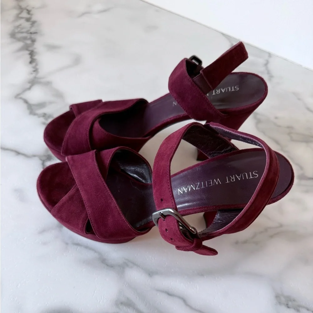 Stuart Weitzman Slingback Heels size 8.5 Romantic Closet Staple Quiet Luxury - Picture 2 of 7